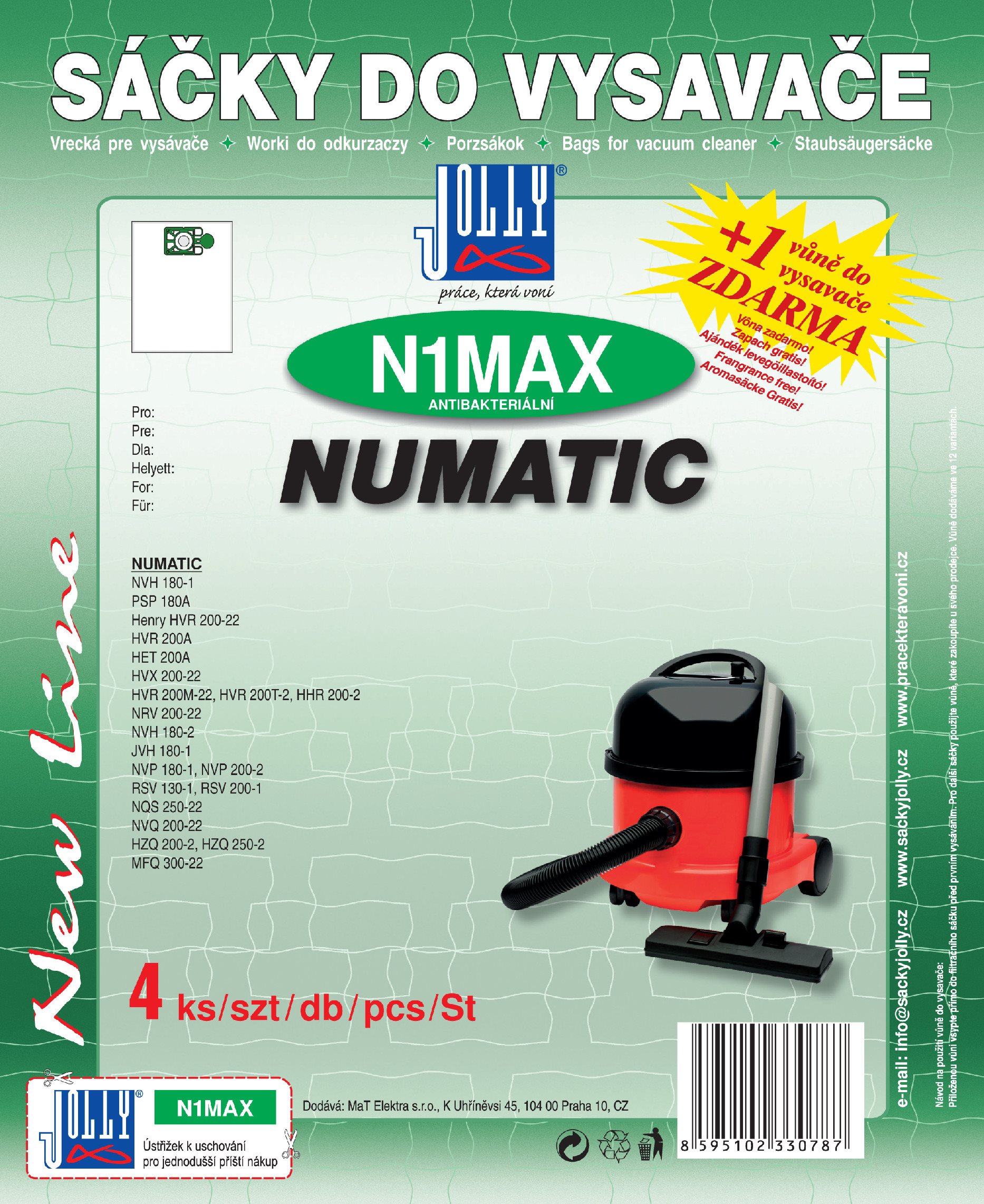 Vrecká do vysávača N1 MAX – textilné Vrecká do vysávača