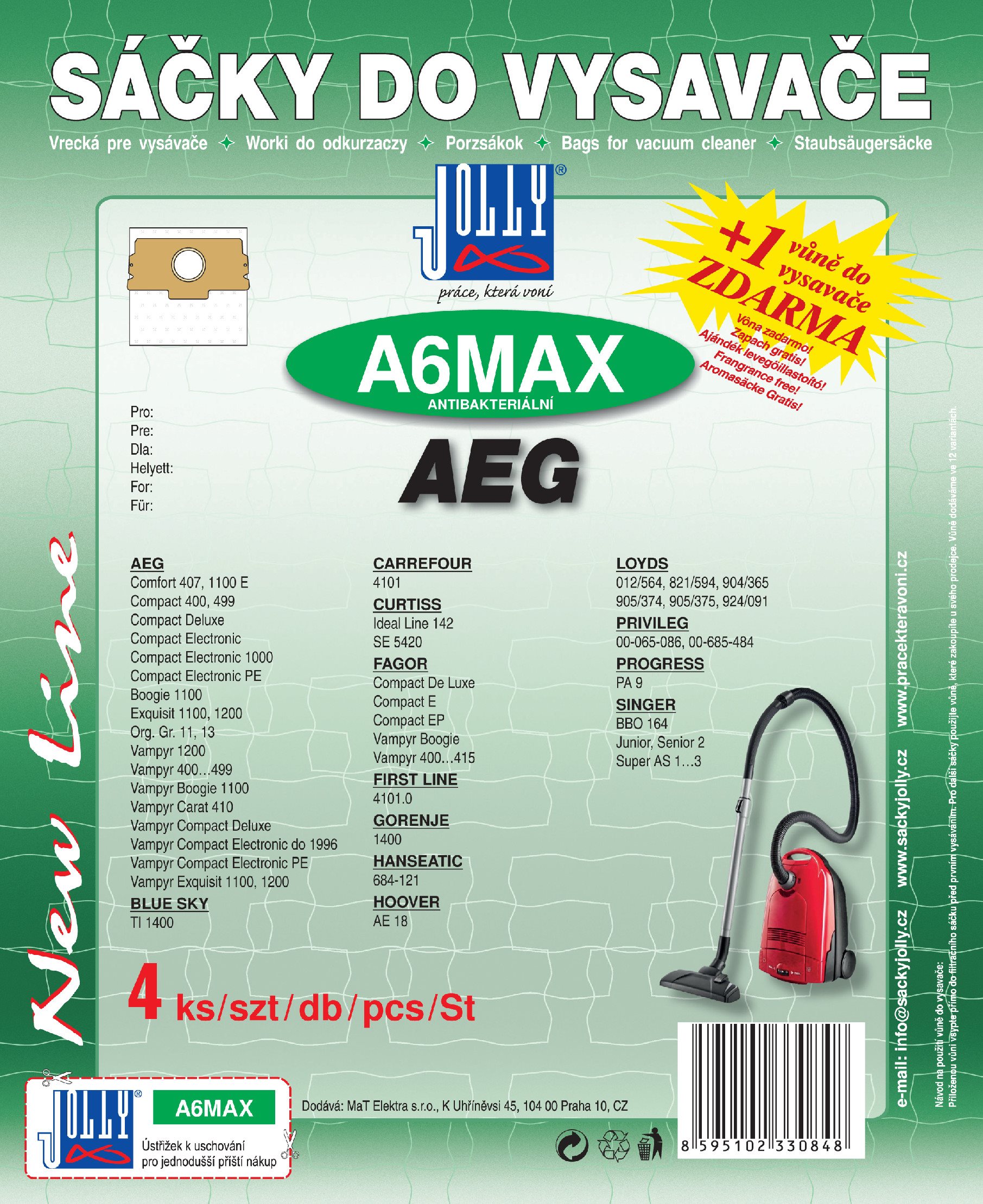 Sáčky do vysavače A6 MAX - textilní Sáčky do vysavače