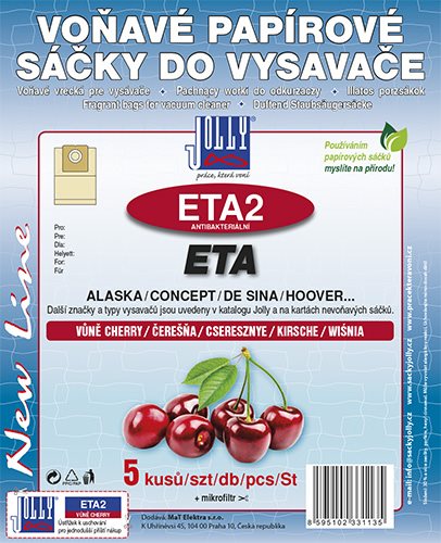Vrecká do vysávača ETA2 – vôňa CHERRY Vrecká do vysávača