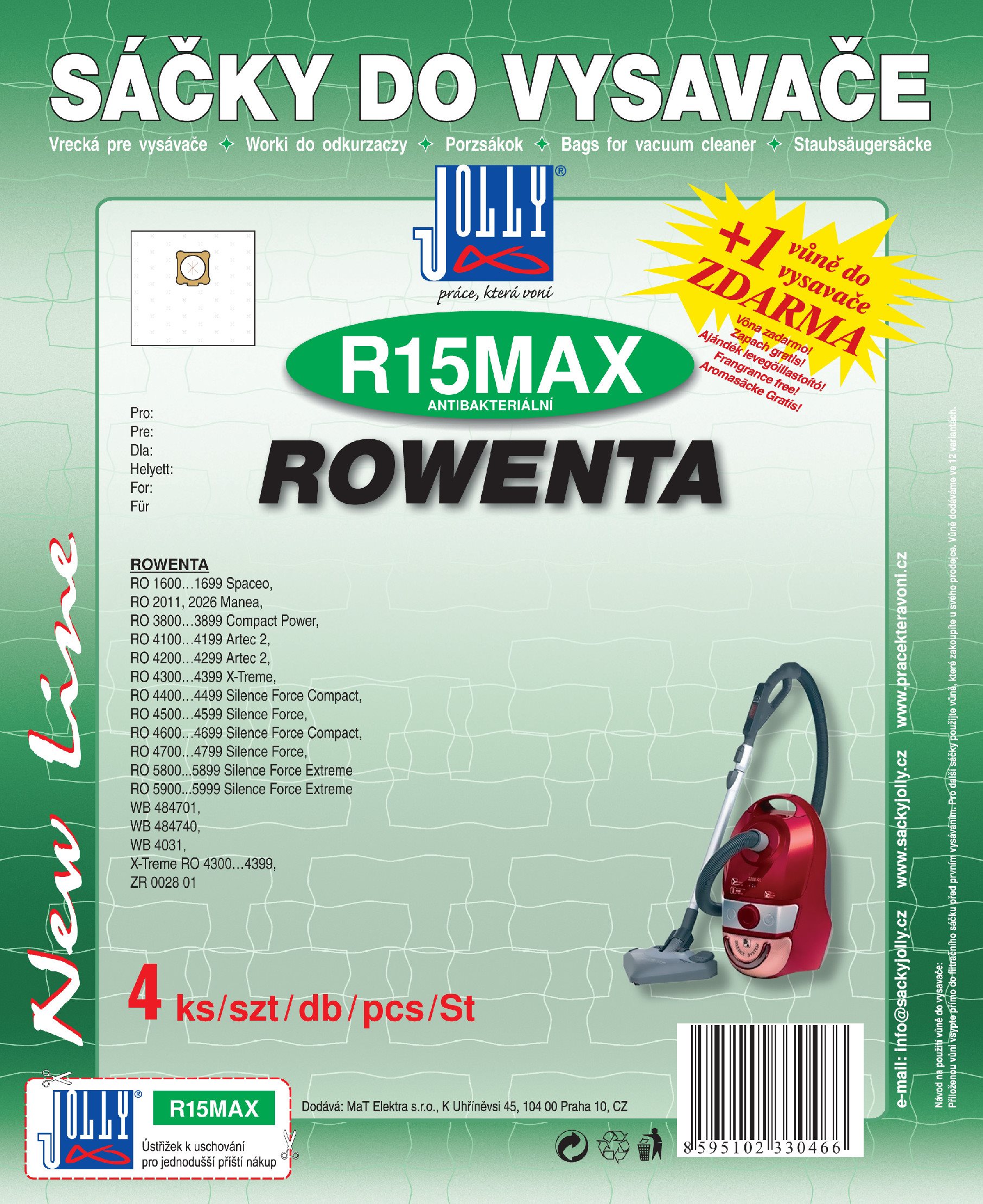 Vrecká do vysávača R15 MAX  – textilné – vôňa Horská lúka Vrecká do...