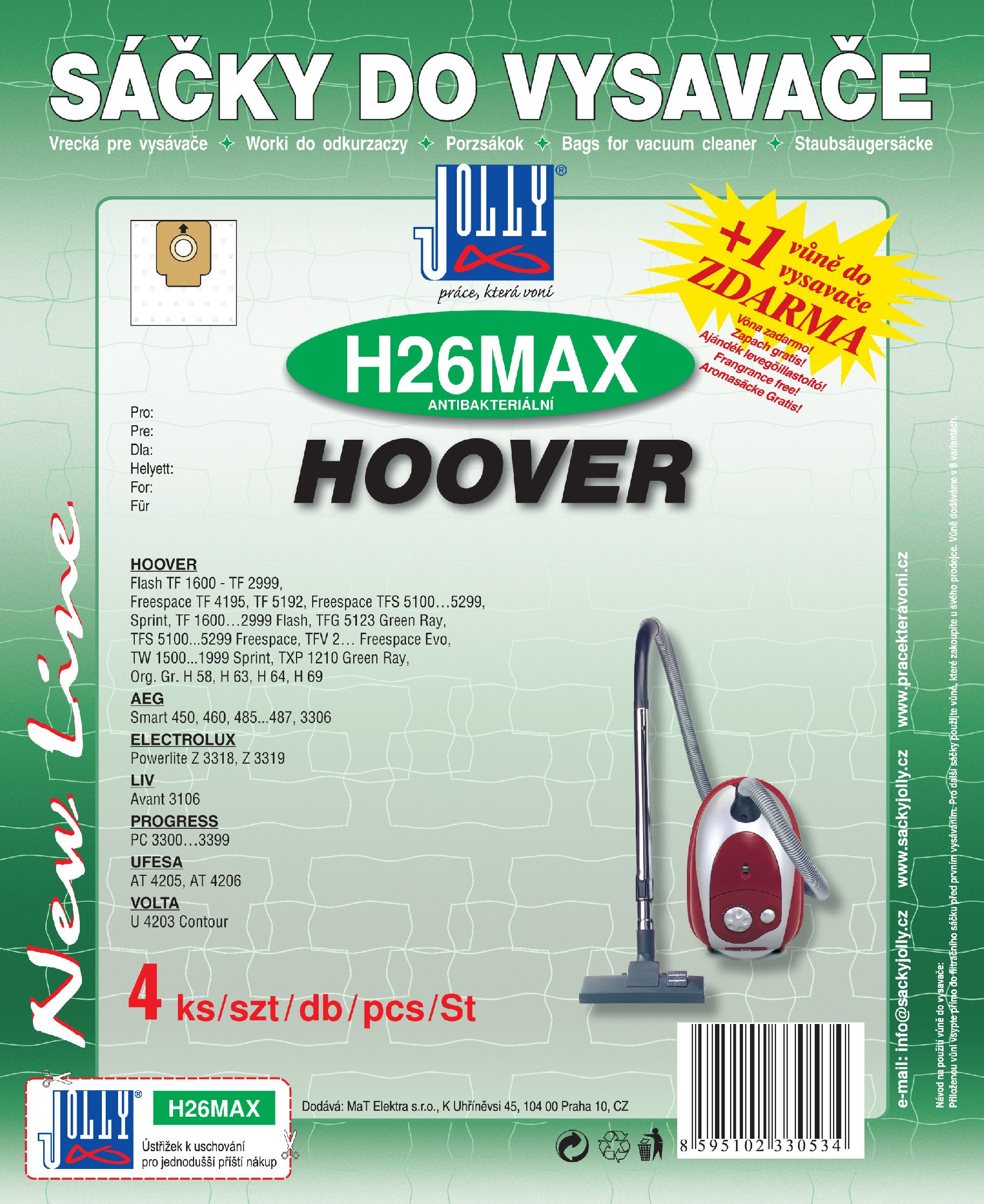 Vrecká do vysávača H26 MAX – textilné – vôňa Škorica Vrecká do...