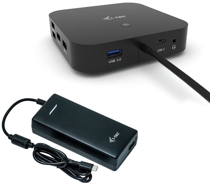 i-tec USB-C-Dockingstation mit zwei Displays und Stromversorgung...