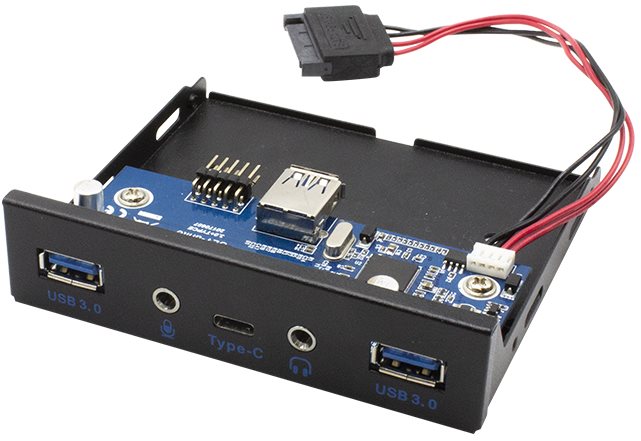 I-TEC USB-C / USB 3.0 / Audio 3.5" Front Panel for PC Front Panel