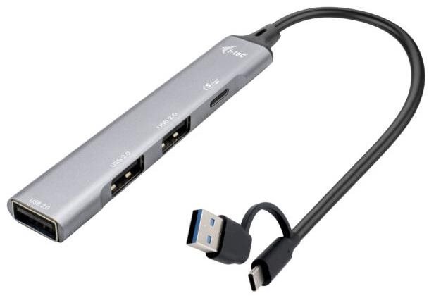 i-tec USB-A/USB-C Metal HUB 1x USB-C 3.1 + 3× USB 2.0 USB hub