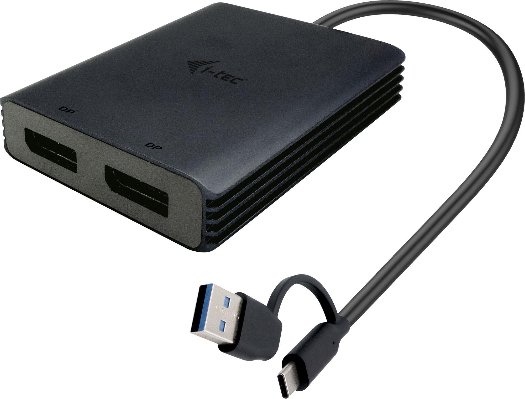 i-tec USB-A/USB-C Dual 4K DP Video Adapter Átalakító
