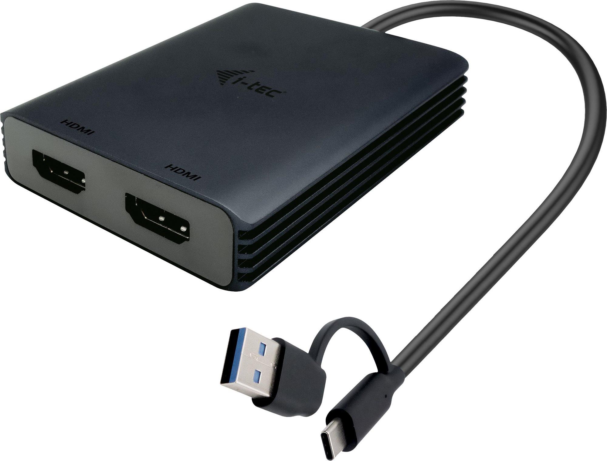i-tec USB-A/USB-C Dual 4K HDMI Video Adaptér Redukcia