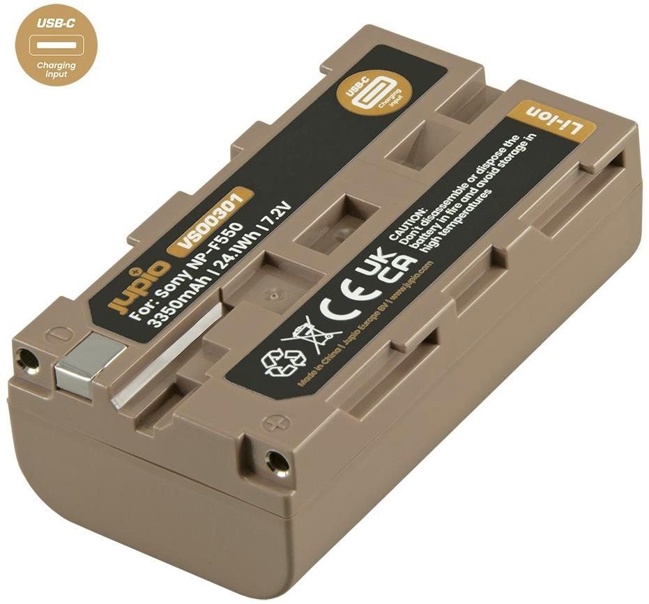Jupio NP-F550 *ULTRA C* 3350mAh mit USB-C Ladeeingang Kamera-Akku