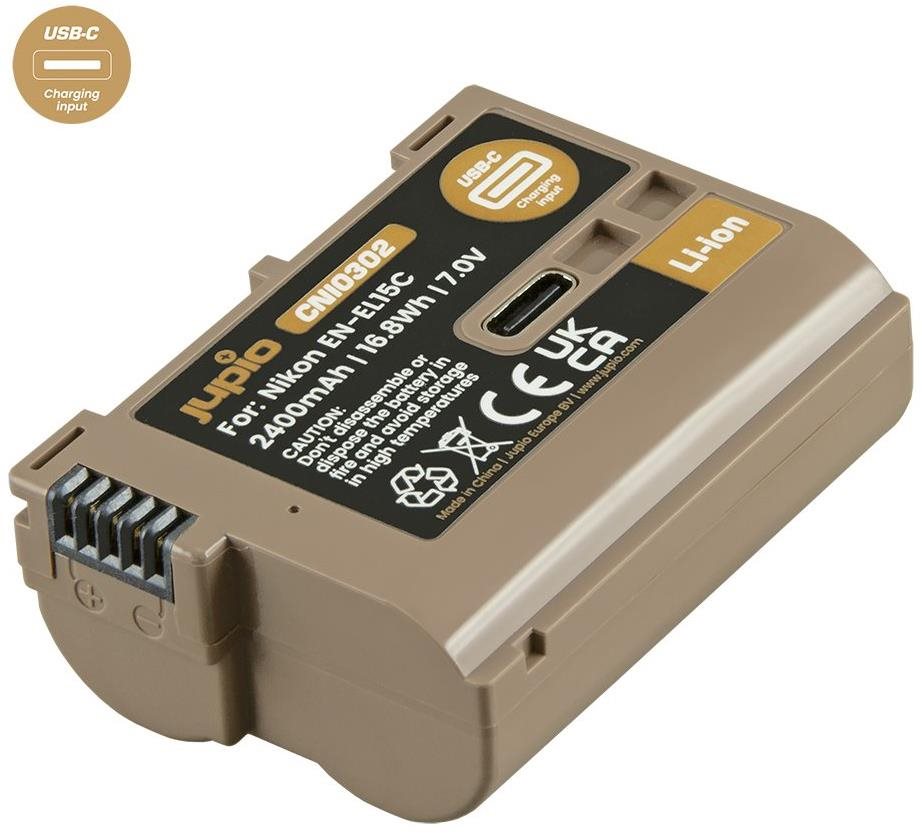Jupio EN-EL15C *ULTRA C* - 2400mAh, USB-C Fényképezőgép akkumulátor