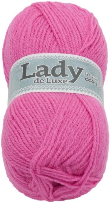 Lady NGM de luxe 100 g – 942 sýto ružová Priadza