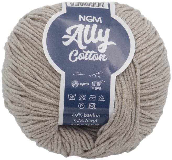 Ally cotton 50 g – 004 sivo-béžová Priadza