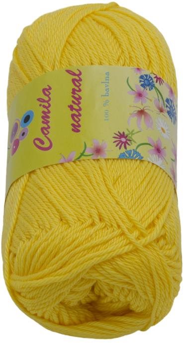 Camilla natural 50 g – 180 žltá Priadza