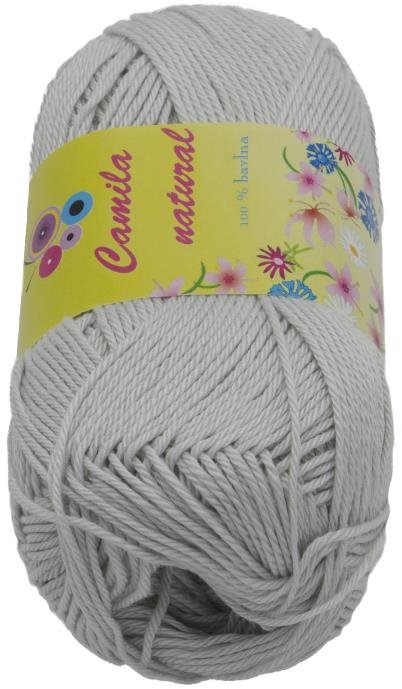 Camilla natural 50 g – 230 svetlo sivá Priadza