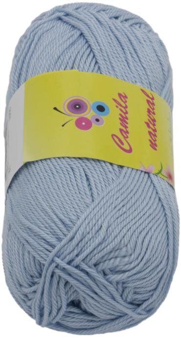Camilla natural 50 g – 81 svetlo modro-sivá Priadza