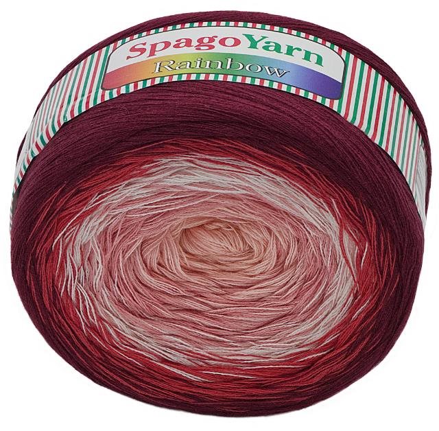 SpagoYarn Rainbow 250 g – 1 ružovo-vínová Priadza
