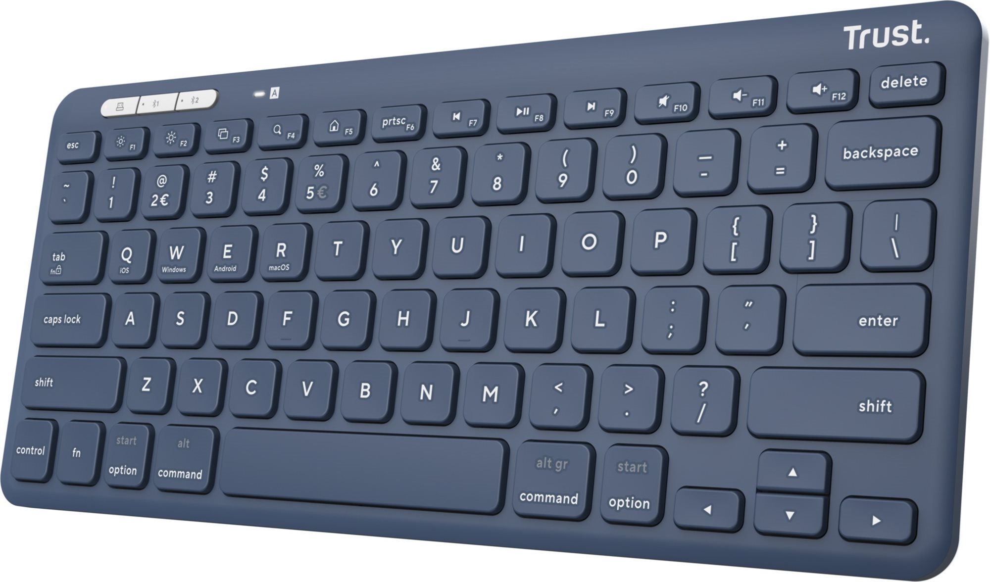 Trust LYRA Compact Wireless Keyboard - US, kék Billentyűzet
