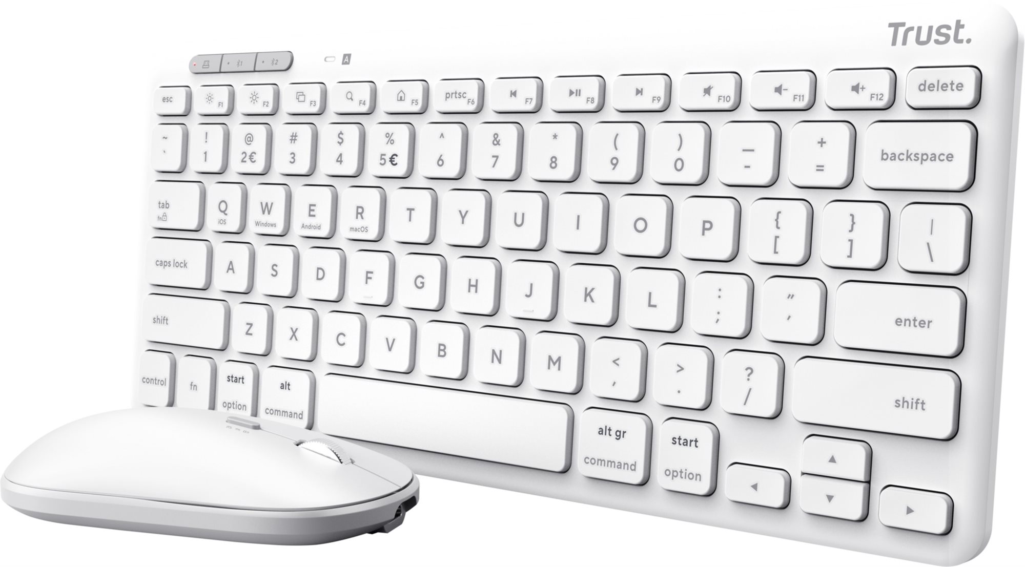 Trust Lyra Compact-Set ECO - US, weiß Tastatur/Maus-Set