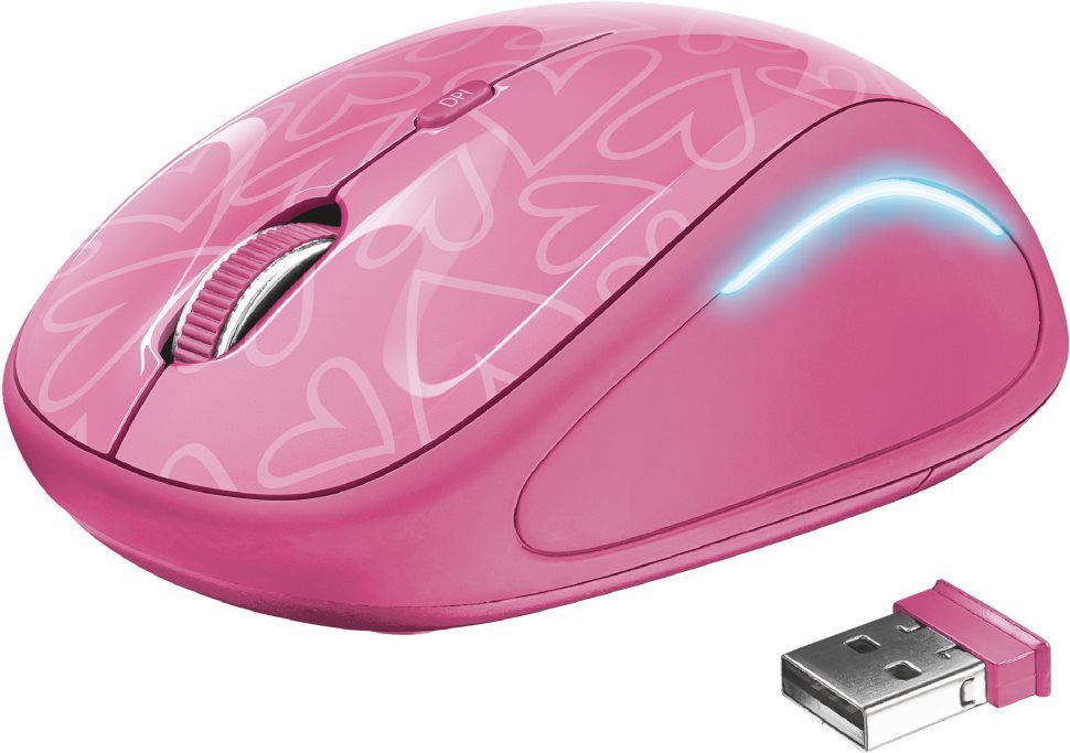 Trust Yvi FX Wireless Mouse - pink Maus