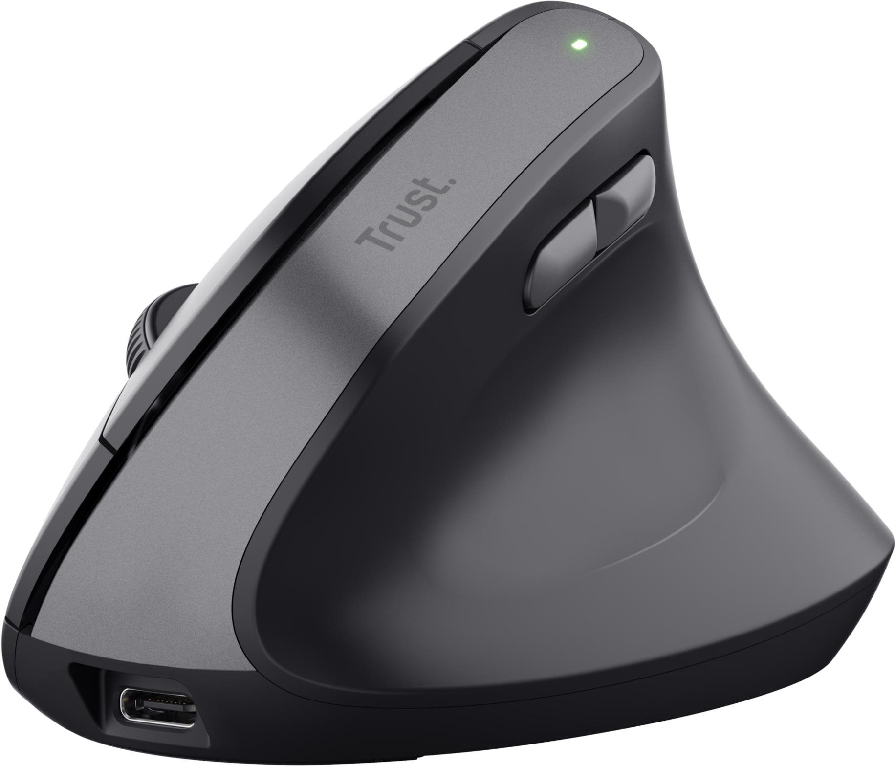 Trust BAYO II Eco Ergonomic Wireless Mouse Black Egér