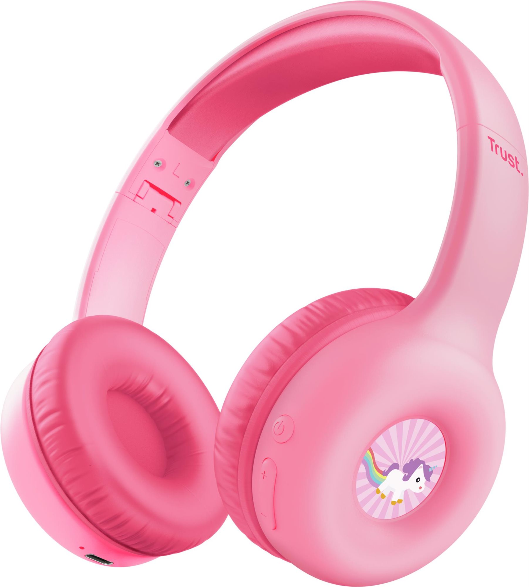 Trust NOUNA Wireless Kids Headphones, rosa Kabellose Kopfhörer