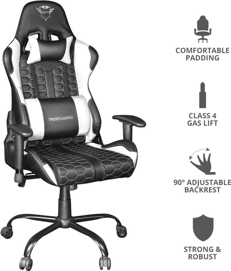 Trust GXT 708W Resto Chair White Herní židle