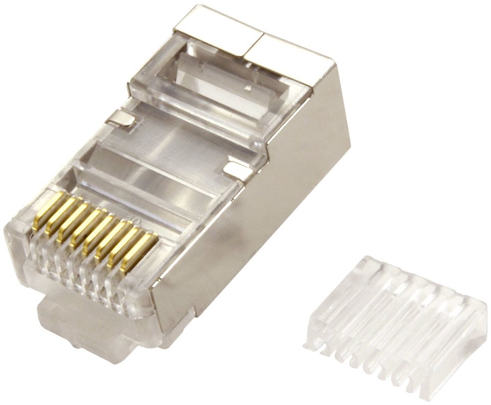 OEM Konektor RJ45 kat. 6/6a tienený, na okrúhly kábel (lanko), 100...