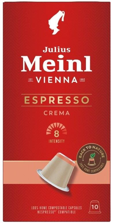 Julius Meinl kompostovateľné kapsuly Espresso Crema (10× 5.6 g/box)...