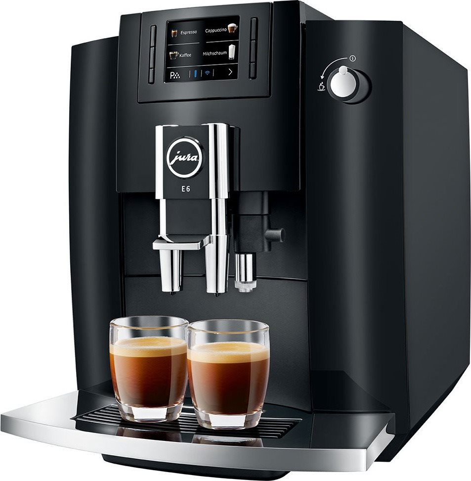 Jura E6 Piano Black (EB) - 1450W, 15bar, fekete-ezüst Automata...