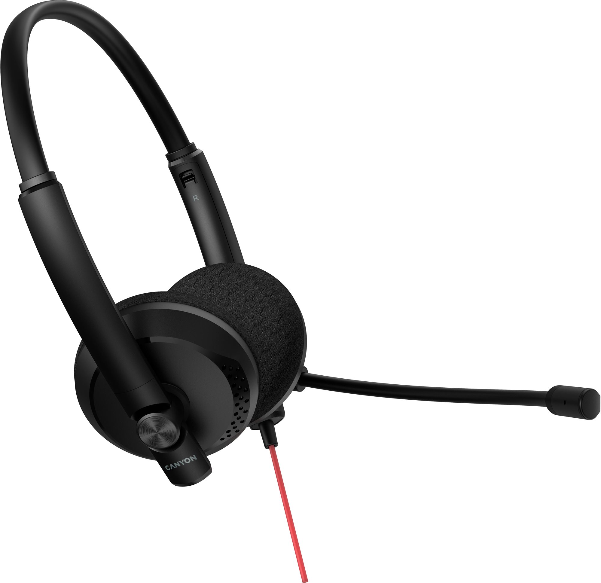 Canyon HS-07, čierny Stereo headset s ovládaním