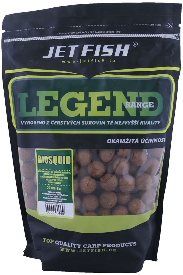 Jet Fish Boilies Legend, Biosquid 20 mm 1 kg Boilies