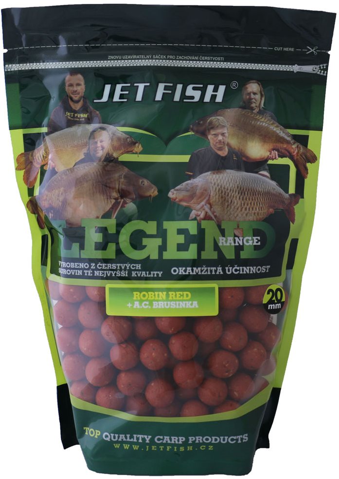 Jet Fish Boilie Legend Robin Red + Brusnica 20 mm 1 kg Boilies