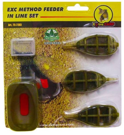 Extra Carp Method Feeder Set 20,25,30g + formička Kŕmidlo