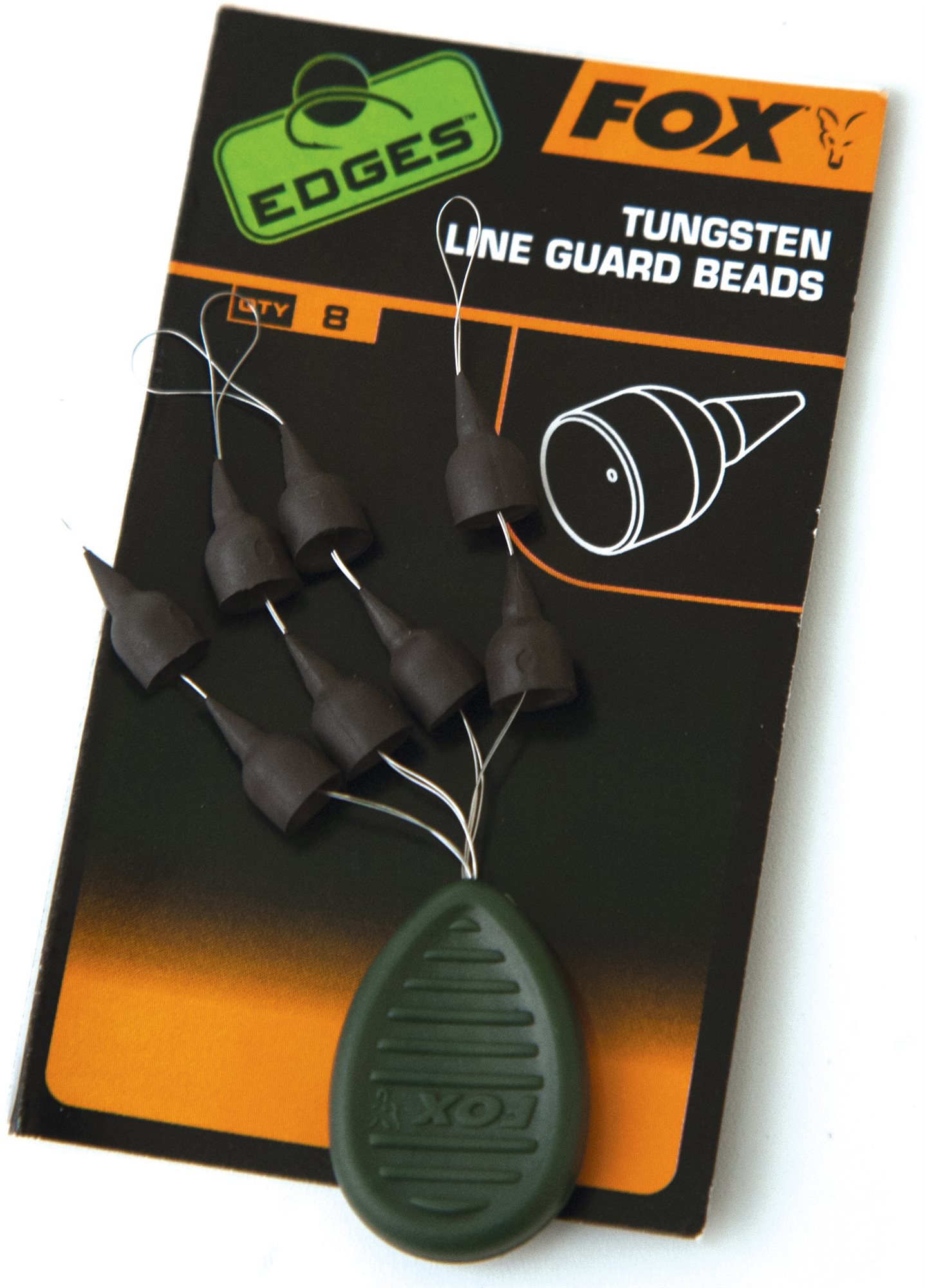 FOX Edges Line Guard Beads 8 ks Tungsten Korálik