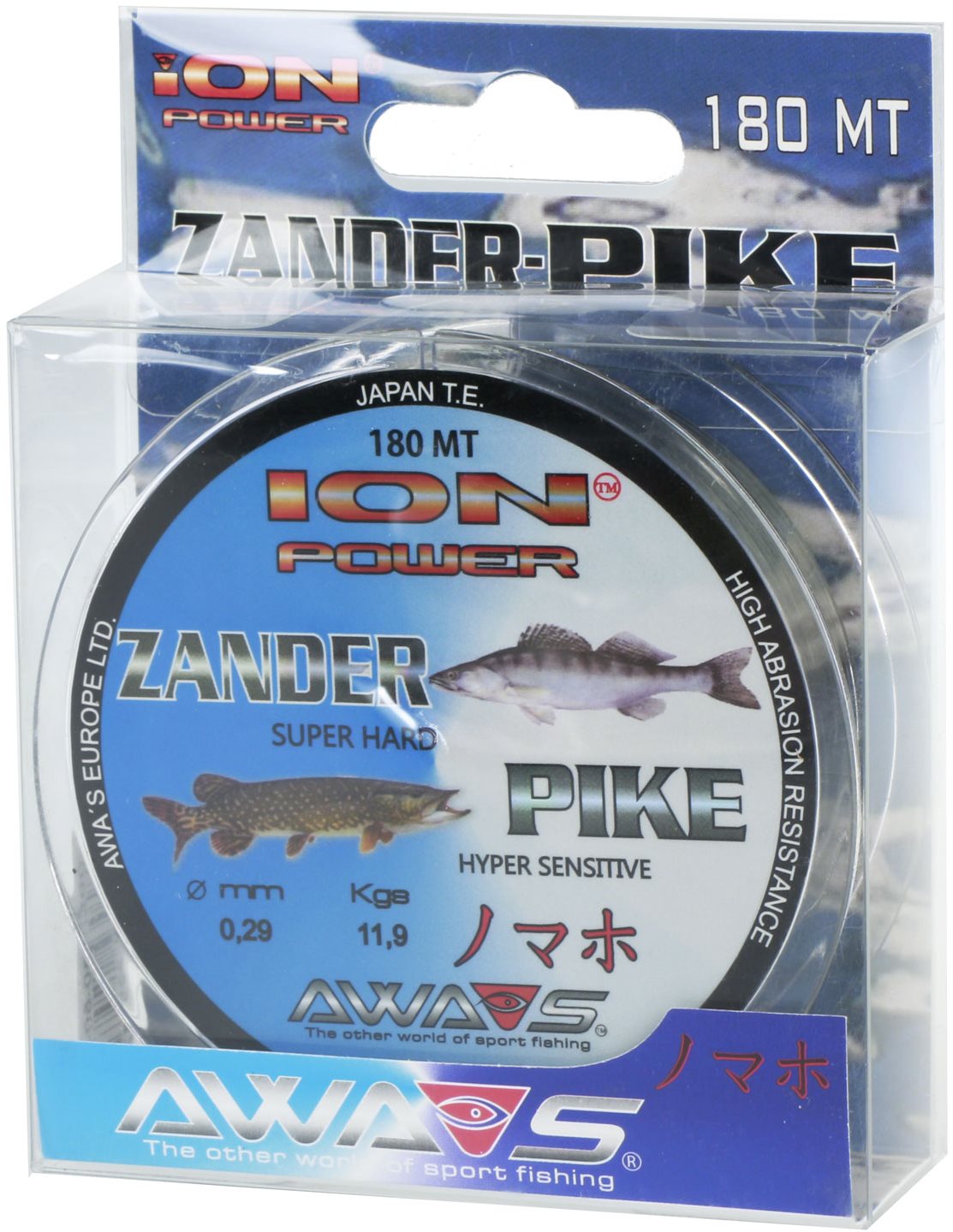 AWA-S – Vlasec Ion Power Zander Pike 0,29 mm 11,9 kg 180 m Silon na...