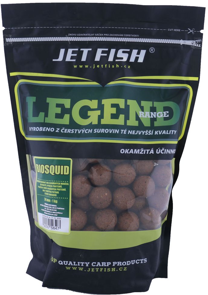 Jet Fish Boilies Legend, Biosquid 24 mm 1 kg Boilies