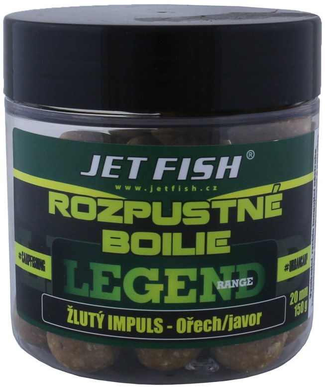 Jet Fish Rozpustné boilies Legend, Žltý impulz + Orech/Javor 20 mm...
