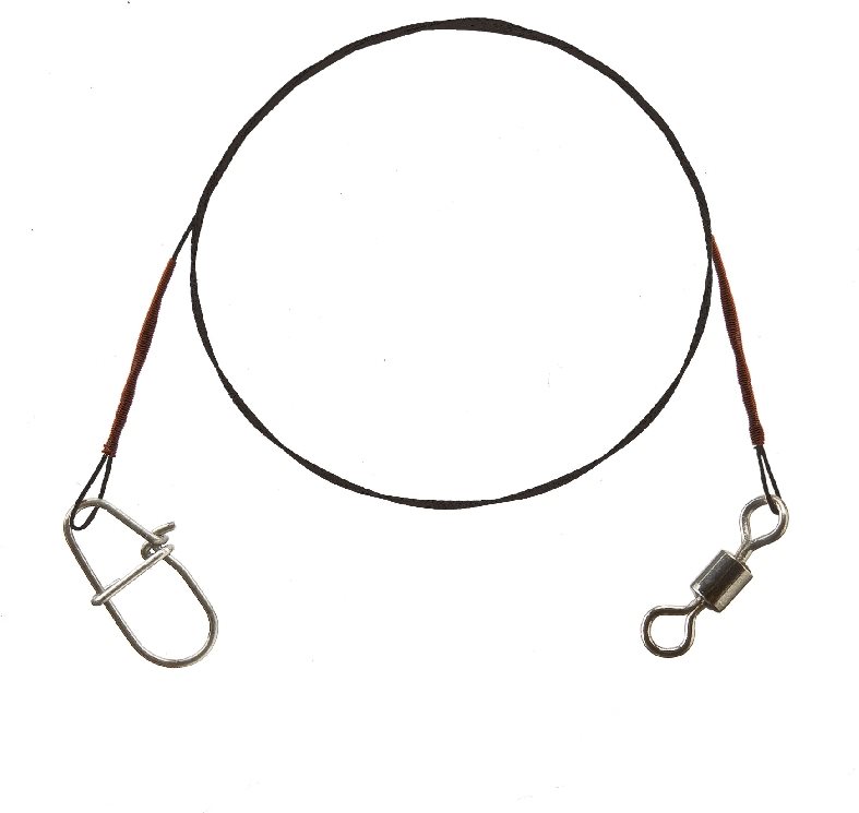 Cormoran 1×7 Wire Leader Swivel and Snap Hook 6 kg 30 cm 2 ks Lanko