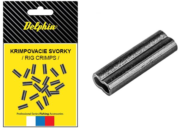 Delphin Krimpovacie svorky pre náväzce 0,8 × 1,7 × 8 mm 20 ks Spojka