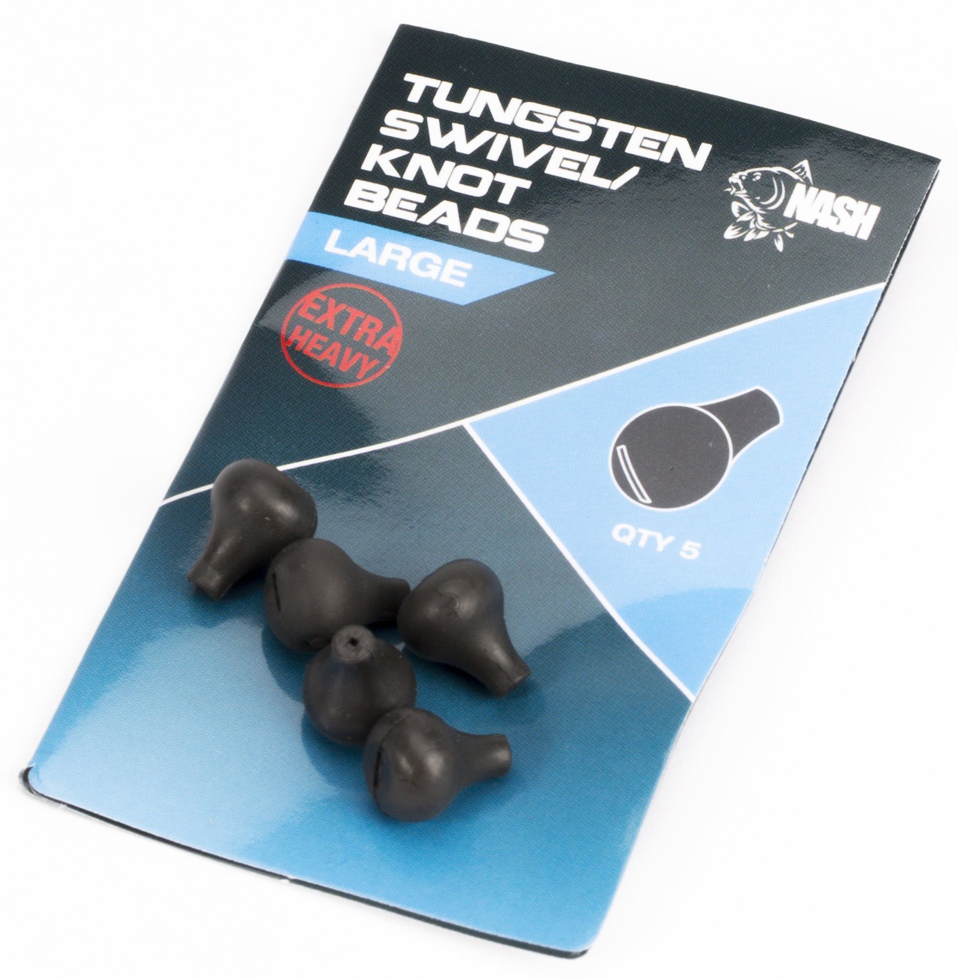 Nash Tungsten Swivel/Knot Beads Large 5 ks Korálik