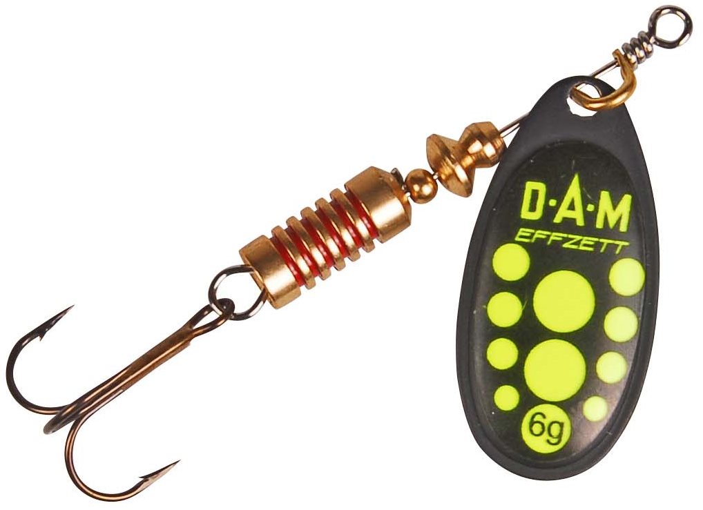 Effzett Standard Spinner 12 g Veľkosť 5 Black Yellow Blyskáč