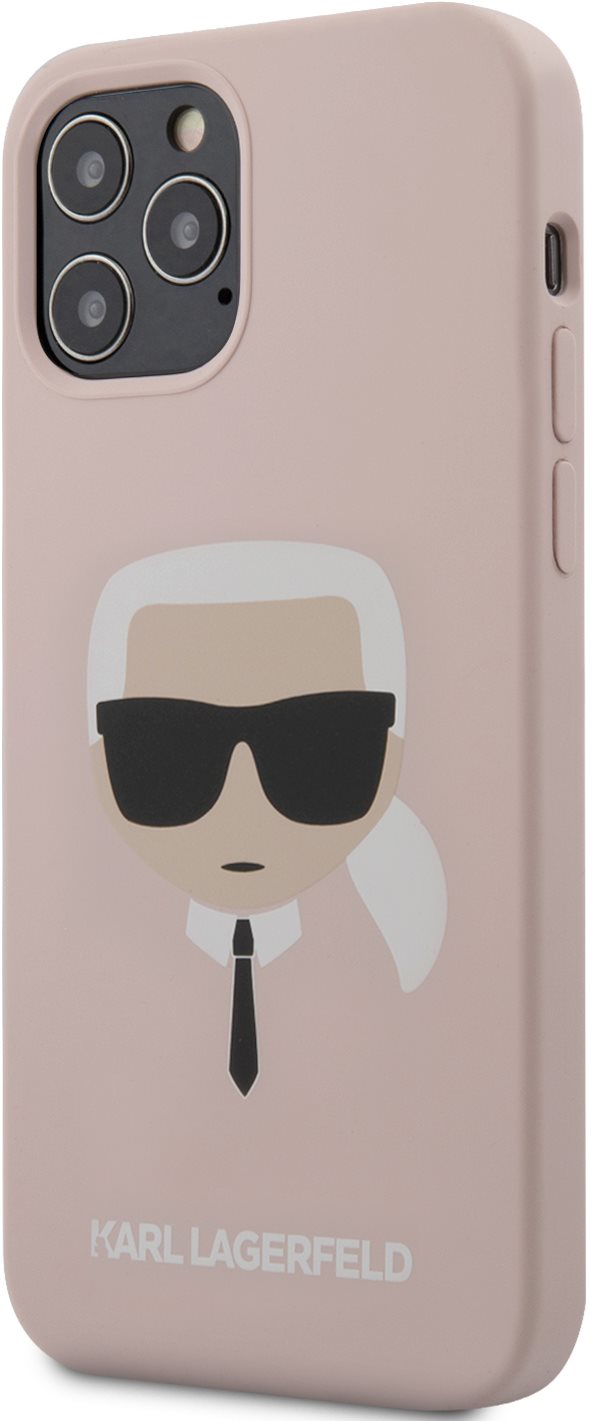 Karl Lagerfeld Head for Apple iPhone 12/12 Pro, Light Pink Phone...