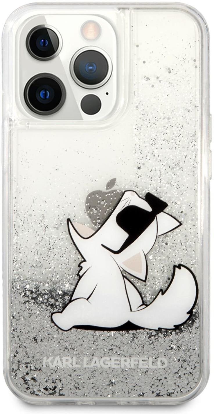 Karl Lagerfeld Liquid Glitter Choupette Eat Cover for Apple iPhone...