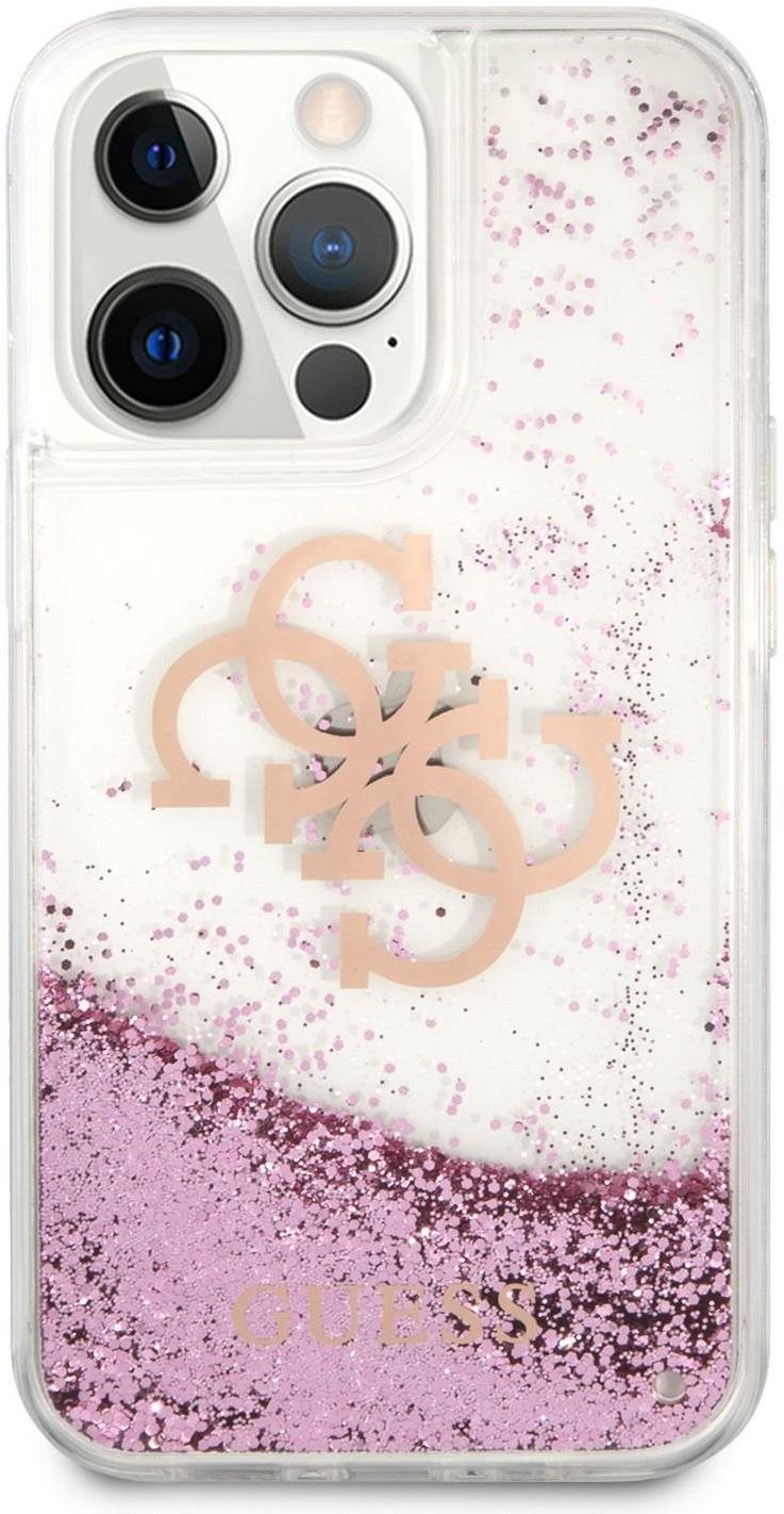 Guess TPU Big 4G Liquid Glitter Pink Back Cover for Apple iPhone 13...