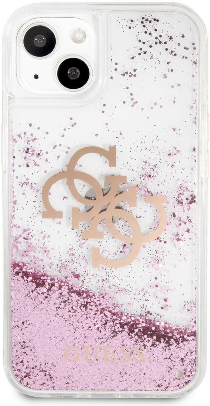 Guess TPU Big 4G Liquid Glitter Pink Back Cover for Apple iPhone 13...