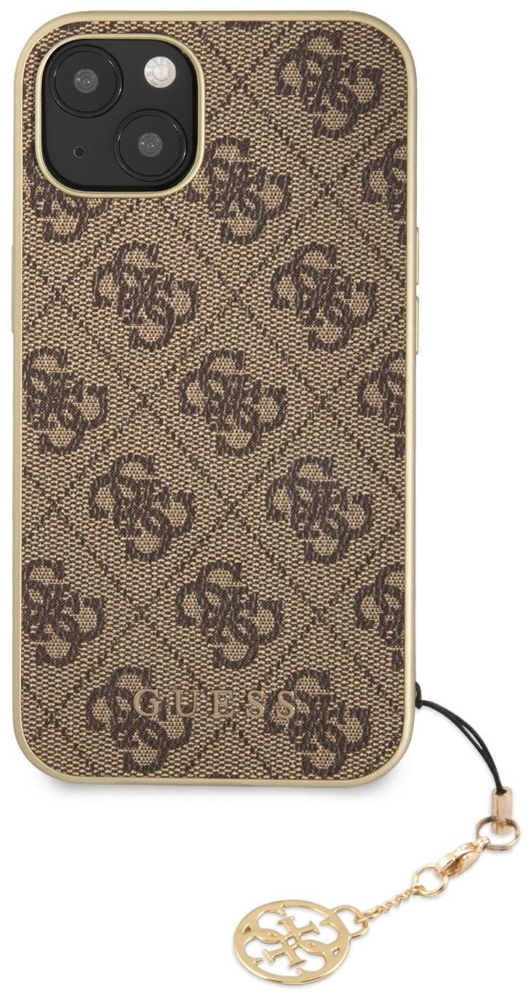 Guess 4G Charms Back Cover for Apple iPhone 13 mini Brown Phone Cover