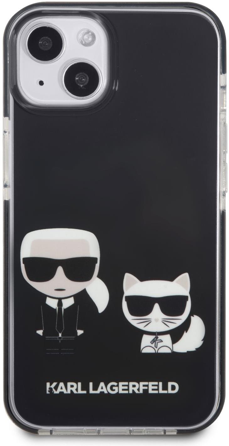 Coque TPE Karl Lagerfeld et Choupette pour iPhone 13 Noir Coque de...