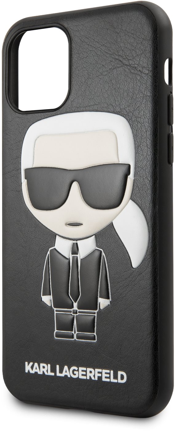 Karl Lagerfeld Embossed iPhone 11, Black Phone Cover
