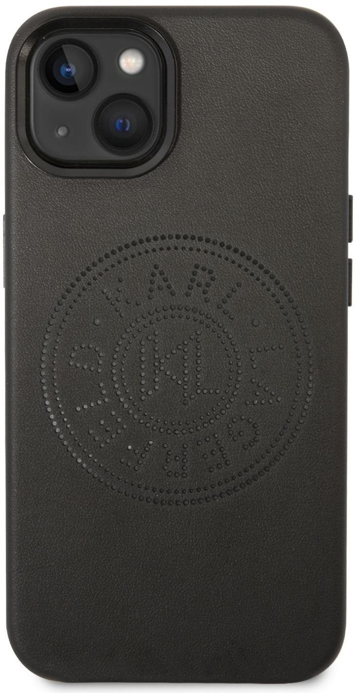 Karl Lagerfeld PU Leather Perforated Logo Back Cover für iPhone 14...