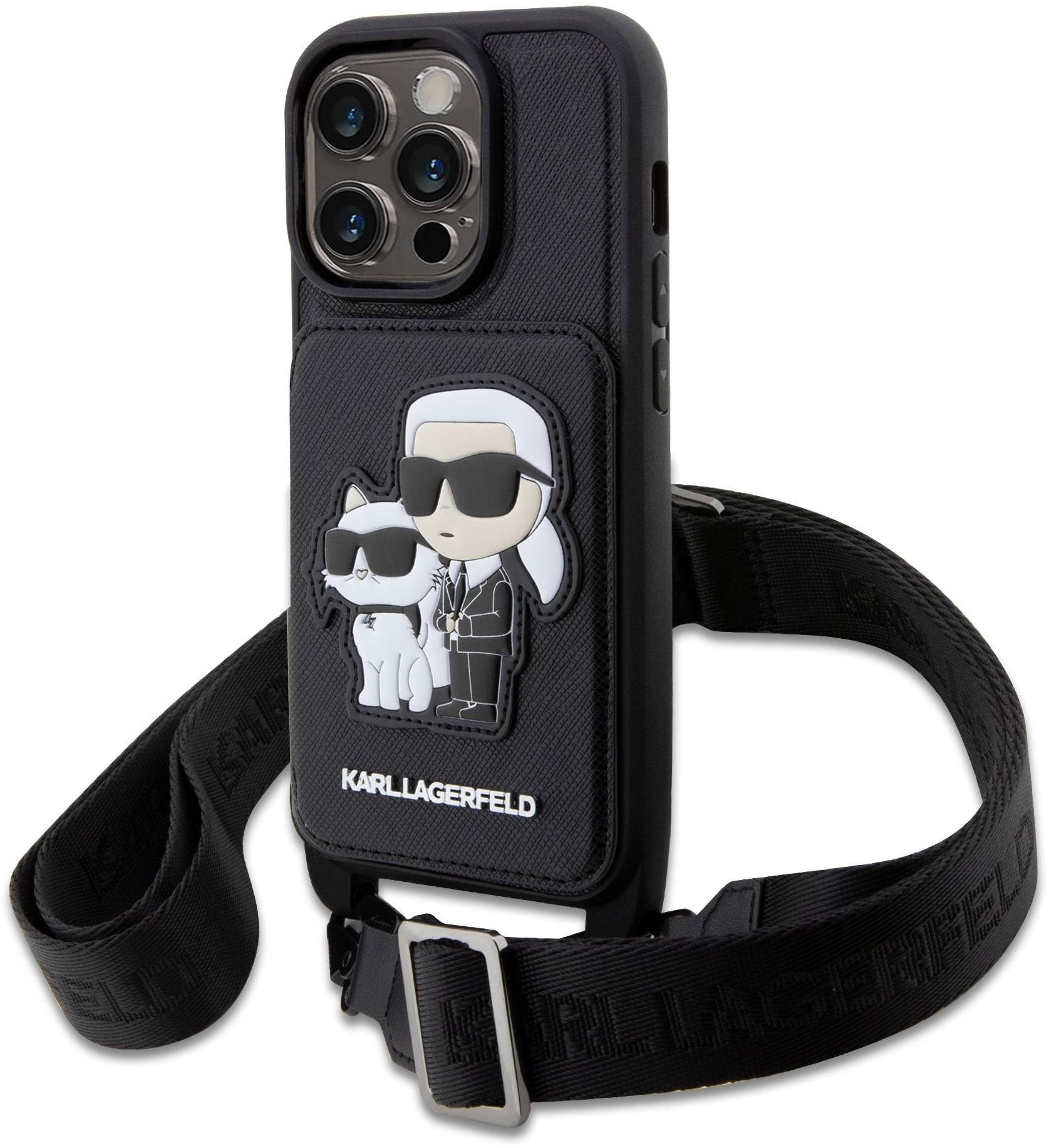 Karl Lagerfeld Saffiano Crossbody Karl and Choupette NFT iPhone 14...