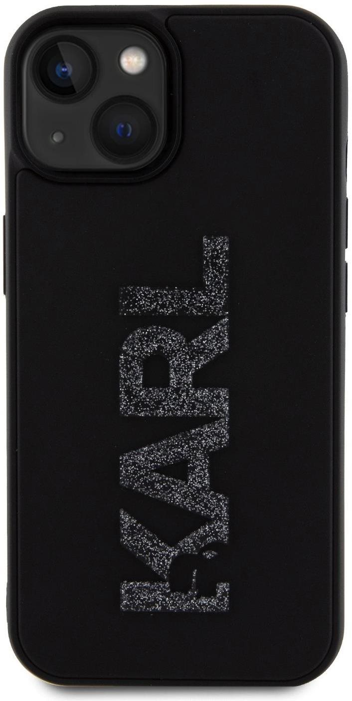 Karl Lagerfeld 3D Rubber Glitter Logo Karl Back Cover für iPhone 15...