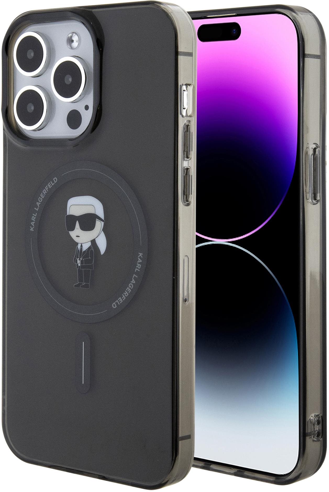 Karl Lagerfeld IML Ikonik iPhone 15 Pro Max MagSafe fekete tok...
